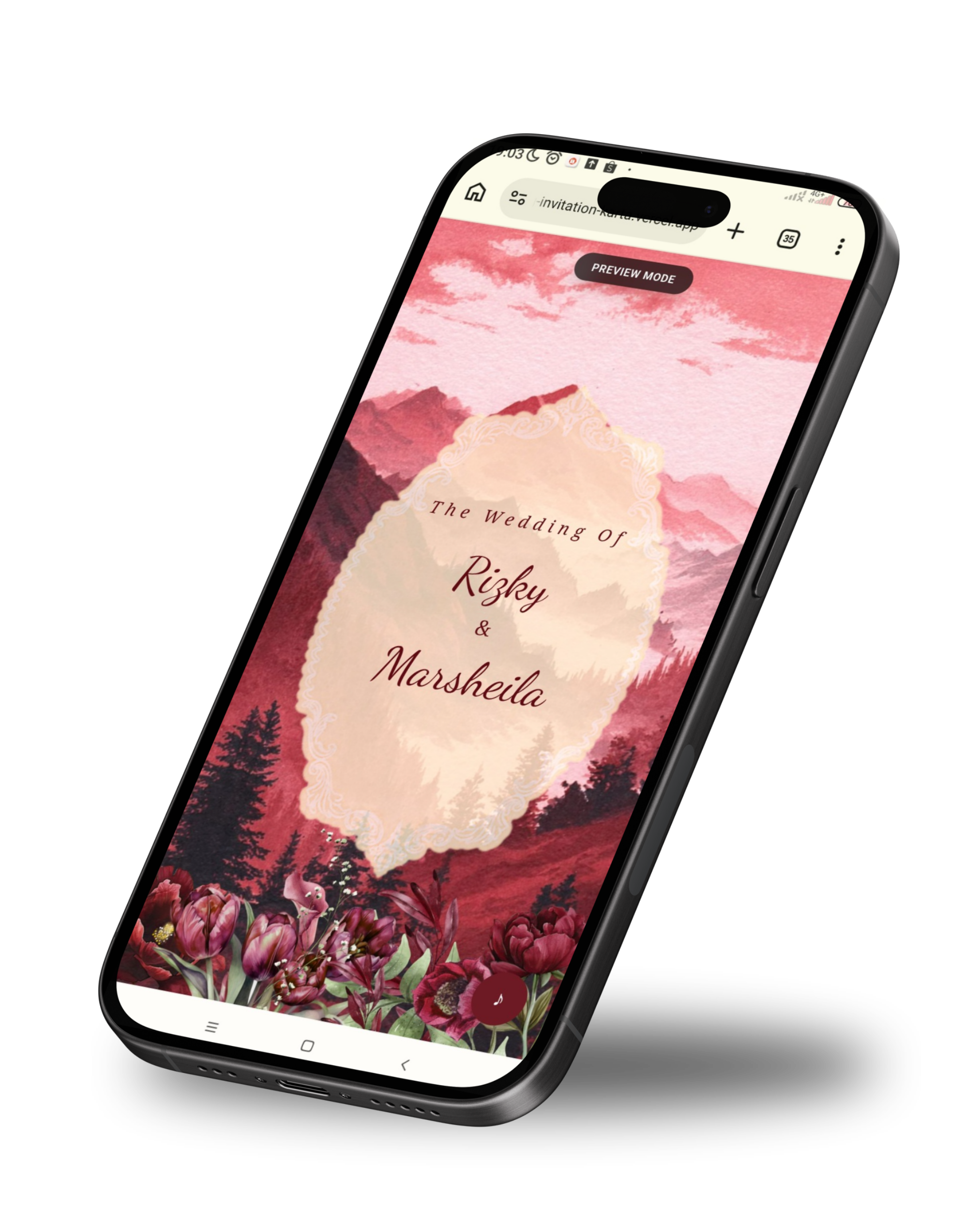 Mockup Tema Crimson Blossom