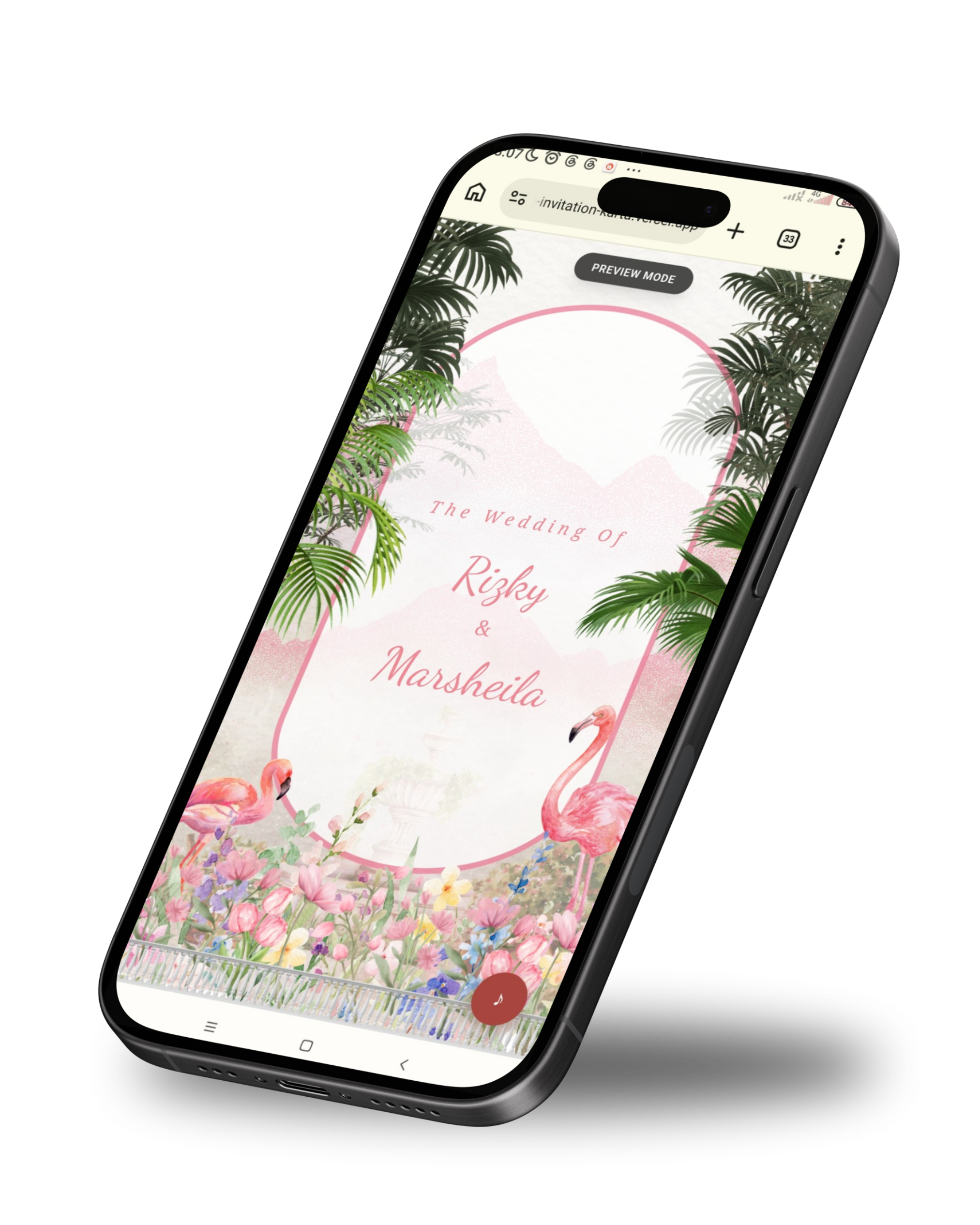 Mockup Tema Tropical Rose